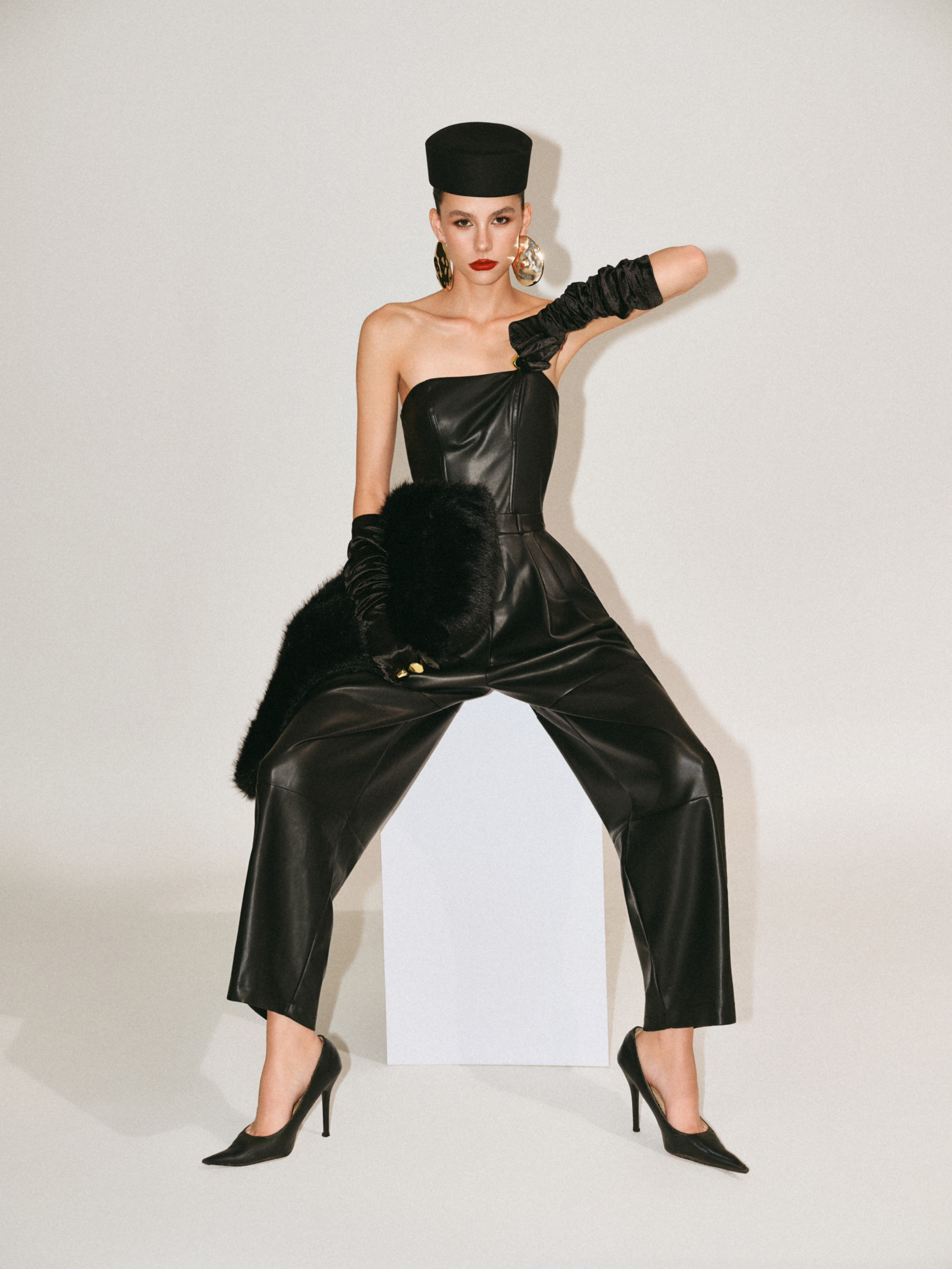 ASHLEY LEATHER JUMPSUIT